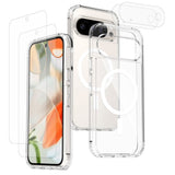 Google Pixel 11 Pro Beskyttelsessæt - 1 x MagSafe Mobilcover - 2 x Skærmbeskyttelsesglas - 2 x Kameralinseglas - Gennemsigtig