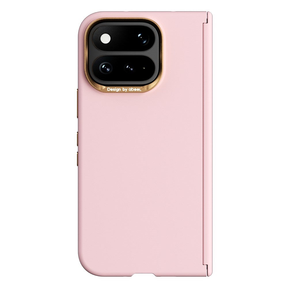 Google Pixel 11 Pro Fold ABEEL Hårdt Soft-Touch Plast Bagside Cover - MagSafe Kompatibel - Lyserød