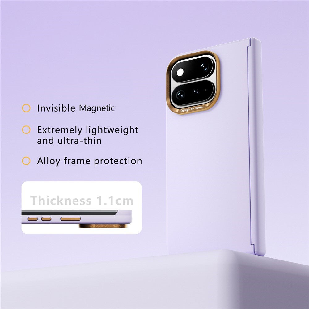 Google Pixel 11 Pro Fold ABEEL Hårdt Soft-Touch Plast Bagside Cover - MagSafe Kompatibel - Lilla