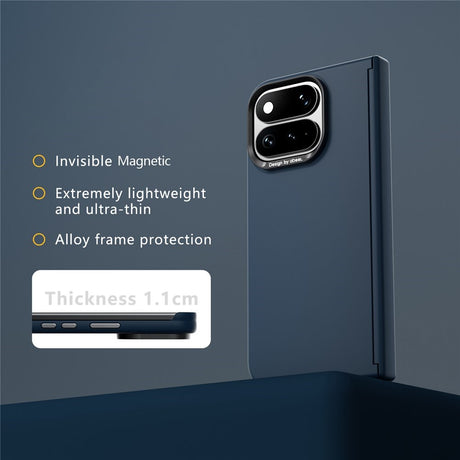 Google Pixel 11 Pro Fold ABEEL Hårdt Soft-Touch Plast Bagside Cover - MagSafe Kompatibel - Mørkeblå