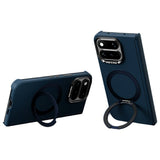 Google Pixel 11 Pro Fold ABEEL Hårdt Soft-Touch Plast Bagside Cover m. Kickstand - MagSafe Kompatibel - Mørkeblå