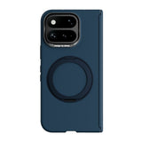 Google Pixel 11 Pro Fold ABEEL Hårdt Soft-Touch Plast Bagside Cover m. Kickstand - MagSafe Kompatibel - Mørkeblå