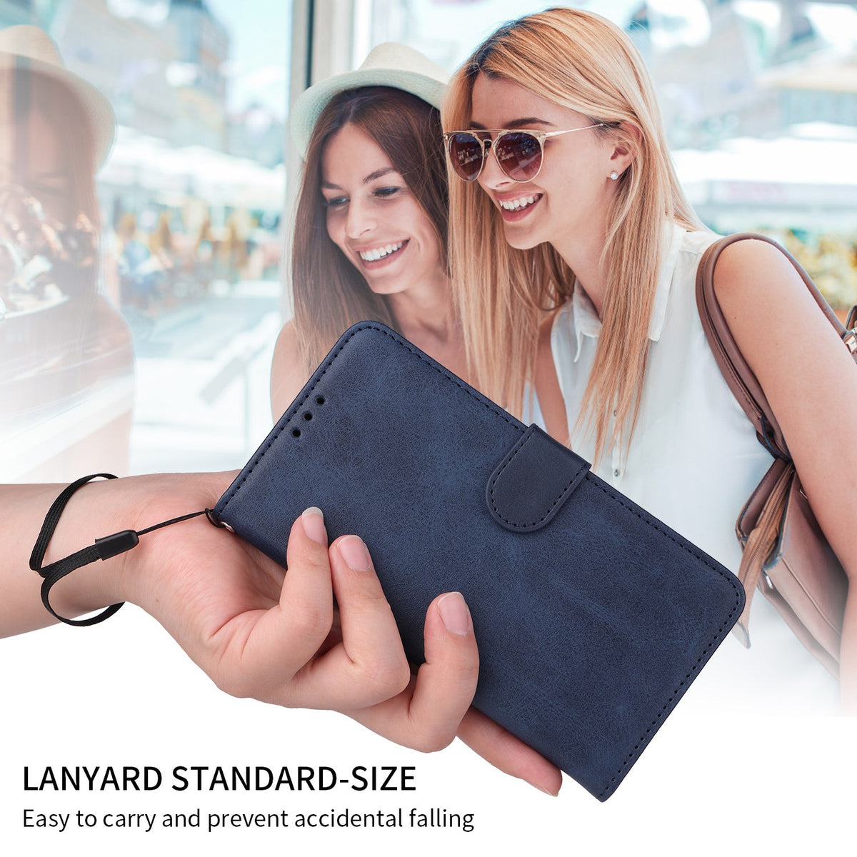 Honor 600 Smart EIDERWOOD Flip Cover i Kunstlæder - Blå