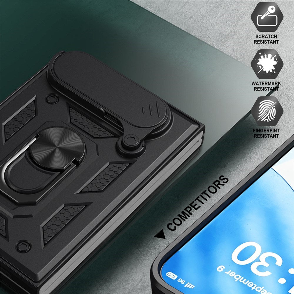 EIDERWOOD iPhone Fold Hybrid Håndværker Cover med Ståfunktion & Cam Slider - Guld