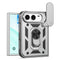 EIDERWOOD iPhone Fold Hybrid Håndværker Cover med Ståfunktion & Cam Slider - Sølv
