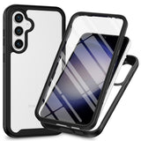 EIDERWOOD Samsung Galaxy S26 FE / S25 FE Hybrid Mobil Cover med Indbygget Skærmbeskyttelse - Gennemsigtig / Sort