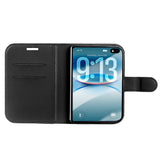 iPhone Fold EIDERWOOD Kunstlæder Flip Cover m. Kortholder - Sort