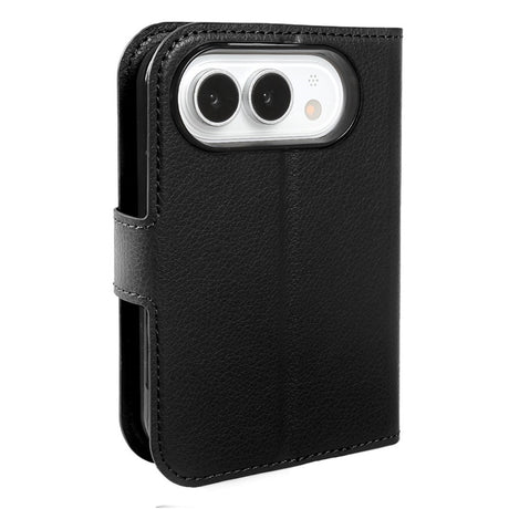 iPhone Fold EIDERWOOD Kunstlæder Flip Cover m. Kortholder - Sort