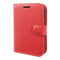 iPhone Fold EIDERWOOD Kunstlæder Flip Cover m. Kortholder - Rød