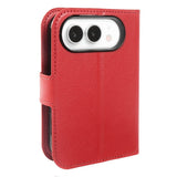 iPhone Fold EIDERWOOD Kunstlæder Flip Cover m. Kortholder - Rød