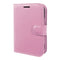 iPhone Fold EIDERWOOD Kunstlæder Flip Cover m. Kortholder - Lyserød