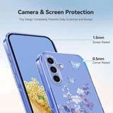 EIDERWOOD Samsung Galaxy S26 FE Fleksibel Plastik Mobil Cover m. Blomstermotiv - Gennemsigtig / Violer