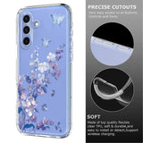 EIDERWOOD Samsung Galaxy S26 FE Fleksibel Plastik Mobil Cover m. Blomstermotiv - Gennemsigtig / Violer