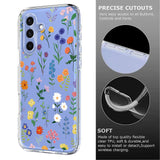 EIDERWOOD Samsung Galaxy S26 FE Fleksibel Plastik Mobil Cover m. Blomstermotiv - Gennemsigtig / Forskellige Blomster