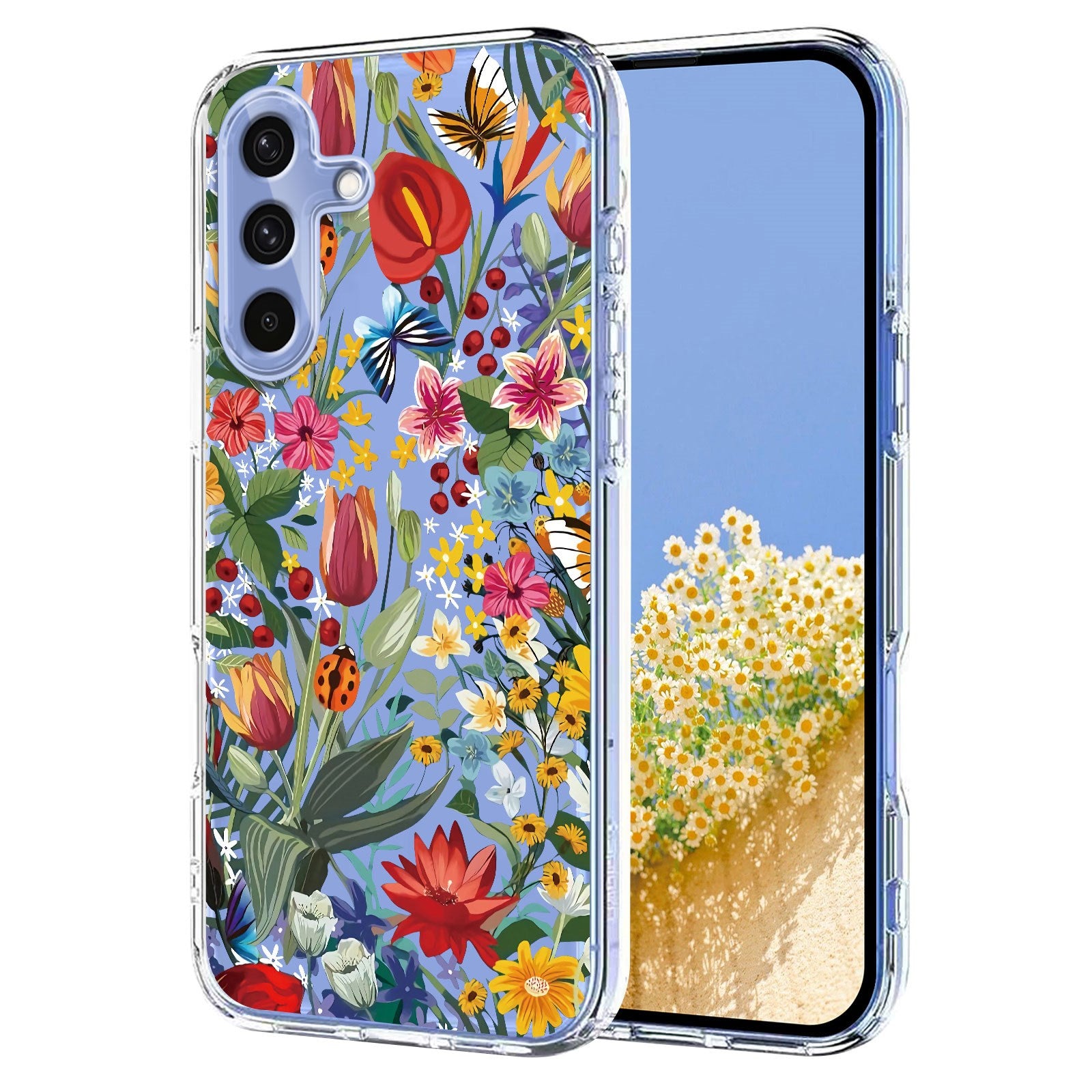 EIDERWOOD Samsung Galaxy S26 FE Fleksibel Plastik Mobil Cover m. Blomstermotiv - Gennemsigtig / Liljer