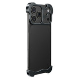 iPhone 18 Pro 2-i-1 Metal Bumper Cover - Sort