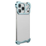 iPhone 18 Pro 2-i-1 Metal Bumper Cover - Blå