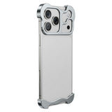 iPhone 18 Pro 2-i-1 Metal Bumper Cover - Sølv