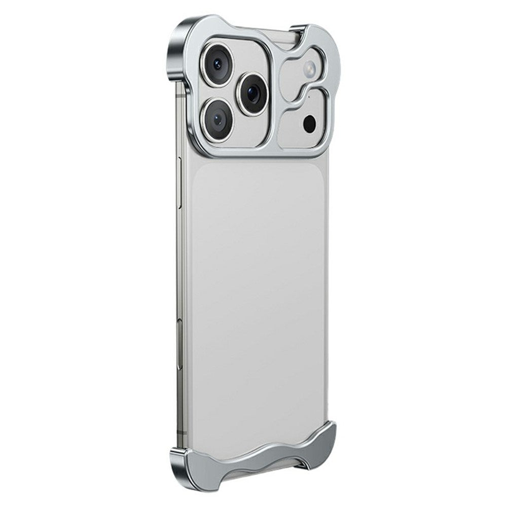 iPhone 18 Pro Max 2-i-1 Metal Bumper Cover - Sølv