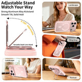 iPhone 18 Pro Max / 17 Pro Max Hybrid Plast Bagside Cover m. Stødabsorberende Kanter & Kickstand - MagSafe Kompatibel - Lyserød