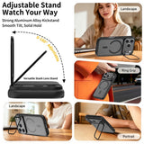 iPhone 18 Pro / 17 Pro Hybrid Plast Bagside Cover m. Stødabsorberende Kanter & Kickstand - MagSafe Kompatibel - Sort