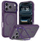 iPhone 18 Pro / 17 Pro Hybrid Plast Bagside Cover m. Stødabsorberende Kanter & Kickstand - MagSafe Kompatibel - Lilla