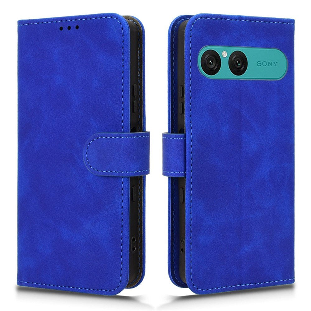 EIDERWOOD Sony Xperia 10 VIII Kuntslæder Flip Cover med Ståfunktion og Pung - Blå