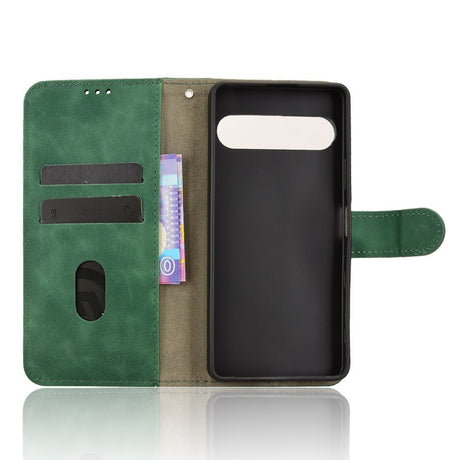 EIDERWOOD Sony Xperia 10 VIII Kuntslæder Flip Cover med Ståfunktion og Pung - Grøn