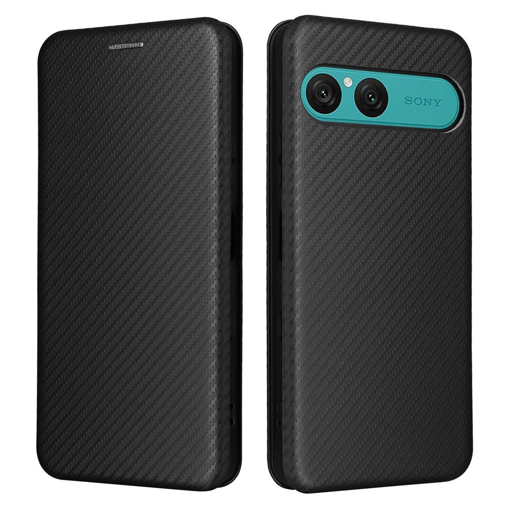 EIDERWOOD Sony Xperia 10 VIII Kunstlæder Cover med Strop til Ståfunktion - Sort
