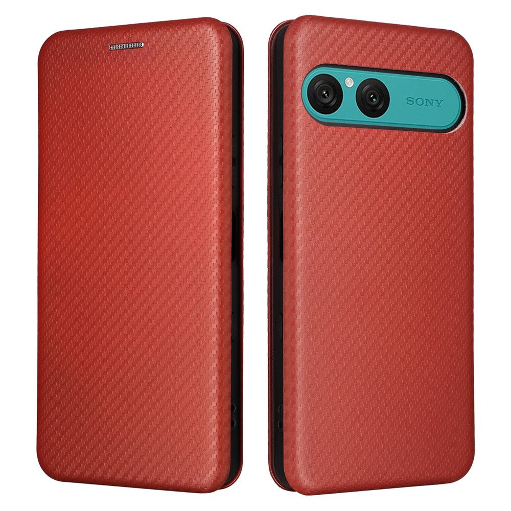 EIDERWOOD Sony Xperia 10 VIII Kunstlæder Cover med Strop til Ståfunktion - Rød