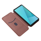 EIDERWOOD Sony Xperia 10 VIII Kunstlæder Cover med Strop til Ståfunktion - Rød
