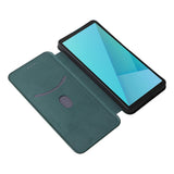 EIDERWOOD Sony Xperia 10 VIII Kunstlæder Cover med Strop til Ståfunktion - Grøn