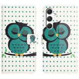 EIDERWOOD Samsung Galaxy S26 FE Flip Mobil Cover inkl. Pung og Ståfunktion - Sovende Ugle