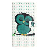 EIDERWOOD Samsung Galaxy S26 FE Flip Mobil Cover inkl. Pung og Ståfunktion - Sovende Ugle