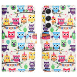 EIDERWOOD Samsung Galaxy S26 FE Flip Mobil Cover inkl. Pung og Ståfunktion - Ugler