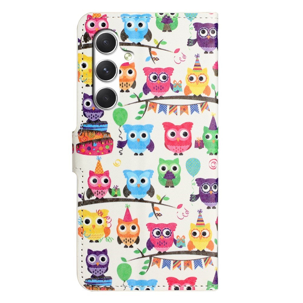 EIDERWOOD Samsung Galaxy S26 FE Flip Mobil Cover inkl. Pung og Ståfunktion - Ugler