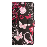 EIDERWOOD Samsung Galaxy S26 FE Flip Mobil Cover inkl. Pung og Ståfunktion - Sort / Sommerfugle