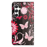 EIDERWOOD Samsung Galaxy S26 FE Flip Mobil Cover inkl. Pung og Ståfunktion - Sort / Sommerfugle