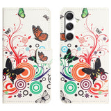 EIDERWOOD Samsung Galaxy S26 FE Flip Mobil Cover inkl. Pung og Ståfunktion - Hvid / Sommerfugle