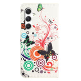 EIDERWOOD Samsung Galaxy S26 FE Flip Mobil Cover inkl. Pung og Ståfunktion - Hvid / Sommerfugle