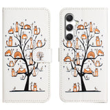 EIDERWOOD Samsung Galaxy S26 FE Flip Cover m. Ståfunktion og Strop - Katte i Træ