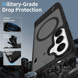 EIDERWOOD Samsung Galaxy S26 FE / S25 Hybrid Plastik Cover m. Kickstand - MagSafe Kompatibel - Sort