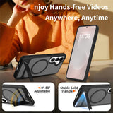 EIDERWOOD Samsung Galaxy S26 FE / S25 Hybrid Plastik Cover m. Kickstand - MagSafe Kompatibel - Sort