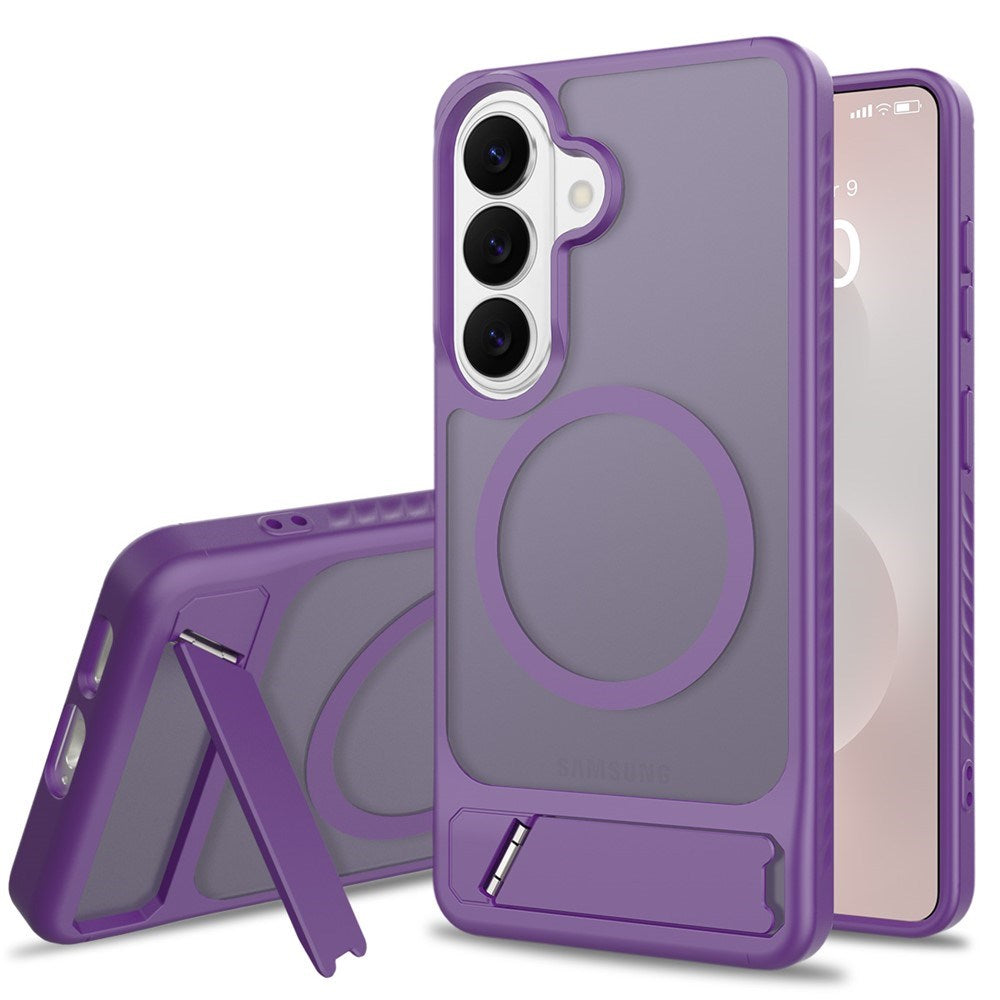 EIDERWOOD Samsung Galaxy S26 FE / S25 Hybrid Plastik Cover m. Kickstand - MagSafe Kompatibel - Lilla