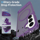 EIDERWOOD Samsung Galaxy S26 FE / S25 Hybrid Plastik Cover m. Kickstand - MagSafe Kompatibel - Lilla