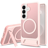 EIDERWOOD Samsung Galaxy S26 FE / S25 Hybrid Plastik Cover m. Kickstand - MagSafe Kompatibel - Lyserød