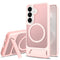 EIDERWOOD Samsung Galaxy S26 FE / S25 Hybrid Plastik Cover m. Kickstand - MagSafe Kompatibel - Lyserød