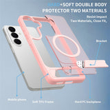 EIDERWOOD Samsung Galaxy S26 FE / S25 Hybrid Plastik Cover m. Kickstand - MagSafe Kompatibel - Lyserød