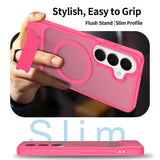 EIDERWOOD Samsung Galaxy S26 FE / S25 Hybrid Plastik Cover m. Kickstand - MagSafe Kompatibel - Pink