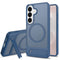 EIDERWOOD Samsung Galaxy S26 FE / S25 Hybrid Plastik Cover m. Kickstand - MagSafe Kompatibel - Blå